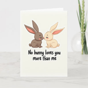 Tarjeta de saludo de amor de conejito