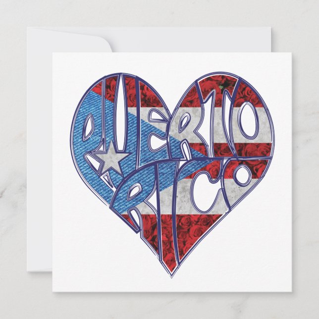 Tarjeta de saludo de amor de Puerto Rico (Anverso)