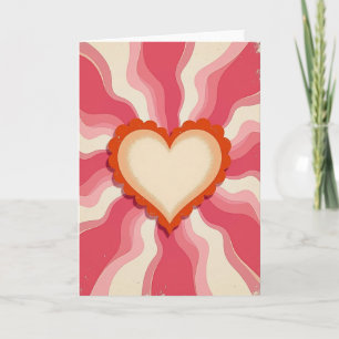 Tarjeta de saludo de amor Groovy
