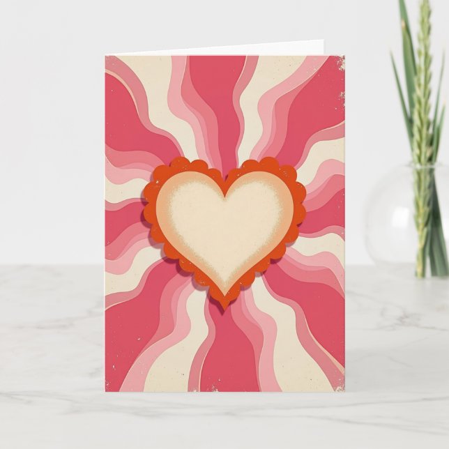 Tarjeta de saludo de amor Groovy (Anverso)