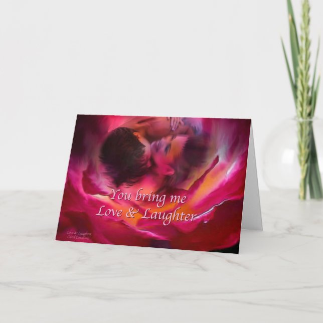 Tarjeta de saludo de amor y risa (Anverso)