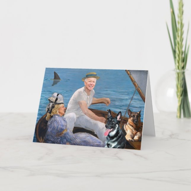 Tarjeta de saludo de aniversario de aguas sin flet (Anverso)