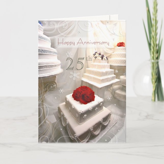Tarjeta de saludo de aniversario de boda personali (Anverso)