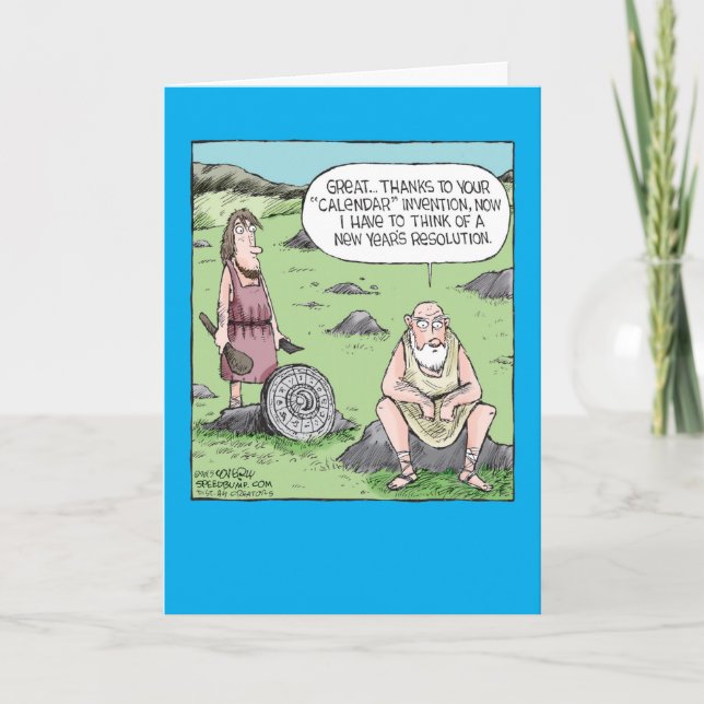 Tarjeta de saludo de Año Nuevo de Inventa Calendar (Anverso)