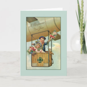 Tarjeta de saludo de Año Nuevo de Irlanda de Victo