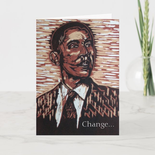 Tarjeta de saludo de Año Nuevo de Obama (Anverso)