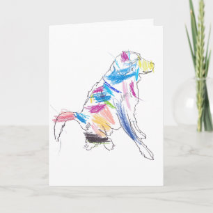 Tarjeta de saludo de Año Nuevo Feliz para Perro Ar
