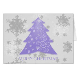 Tarjeta de saludo de árbol de navidad festivo Lave