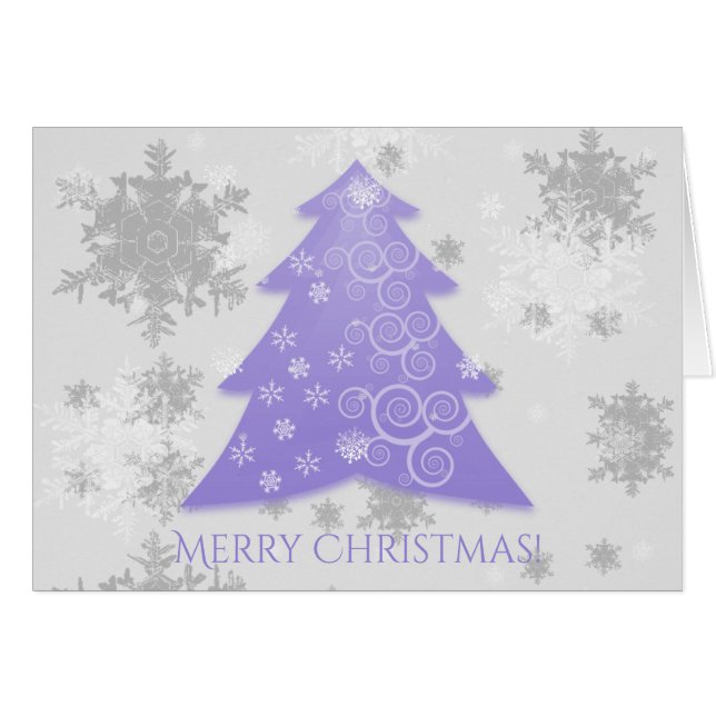 Tarjeta de saludo de árbol de navidad festivo Lave (Anverso (Horizontal))