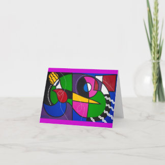 Tarjeta de saludo de arte abstracta