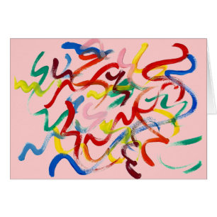 Tarjeta de saludo de arte abstracta