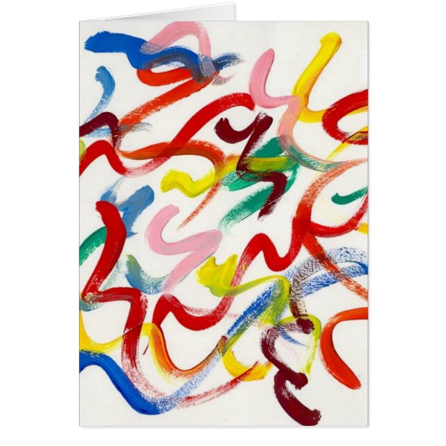 Tarjeta de saludo de arte abstracta (Frente)