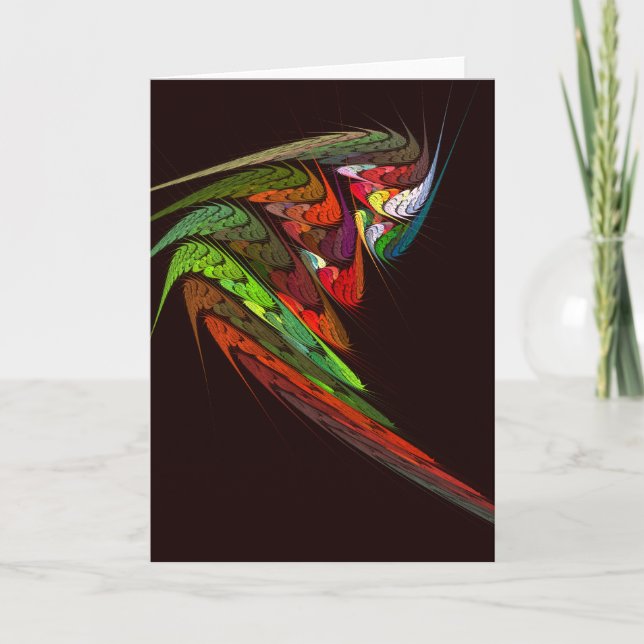 Tarjeta de saludo de arte abstracta de Chameleon (Anverso)