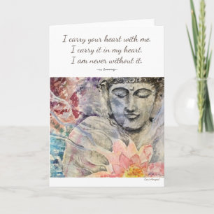 Tarjeta de saludo de arte acuática de la poesía de
