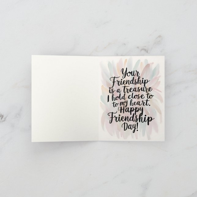 Tarjeta de saludo de arte acuático manual (Interior)