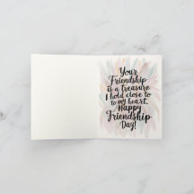 Tarjeta de saludo de arte acuático manual