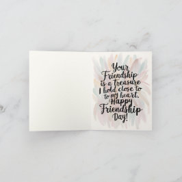 Tarjeta de saludo de arte acuático manual