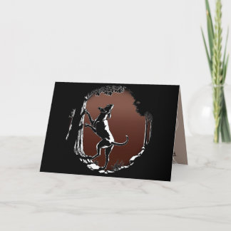 Tarjeta de saludo de arte de perro personalizada H