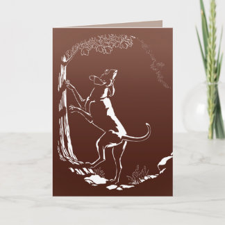 Tarjeta de saludo de arte de perro personalizada H