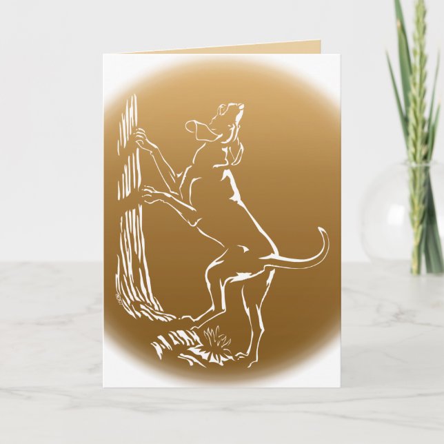 Tarjeta de saludo de arte de perro personalizada H (Anverso)