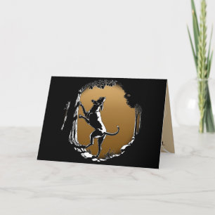 Tarjeta de saludo de arte de perro personalizada H