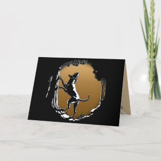 Tarjeta de saludo de arte de perro personalizada H