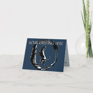 Tarjeta de saludo de arte de perro personalizada H