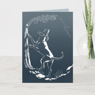 Tarjeta de saludo de arte de perro personalizada H