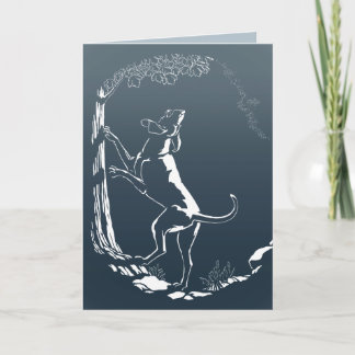 Tarjeta de saludo de arte de perro personalizada H