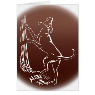 Tarjeta de saludo de arte de perro personalizada H