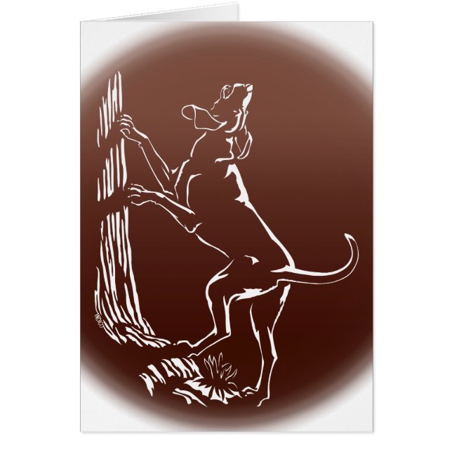 Tarjeta de saludo de arte de perro personalizada H (Frente)