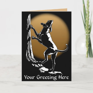 Tarjeta de saludo de arte de perro personalizada H