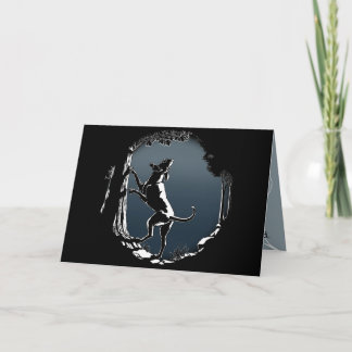 Tarjeta de saludo de arte de perro personalizada H