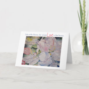 Tarjeta de saludo de Arte Floral Inspiración de Am