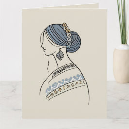 Tarjeta de saludo de arte folclórico ucraniano