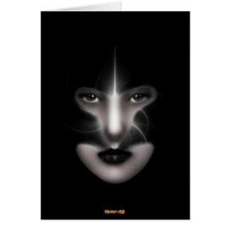 Tarjeta de saludo de Arte Fractal Angel Eyes
