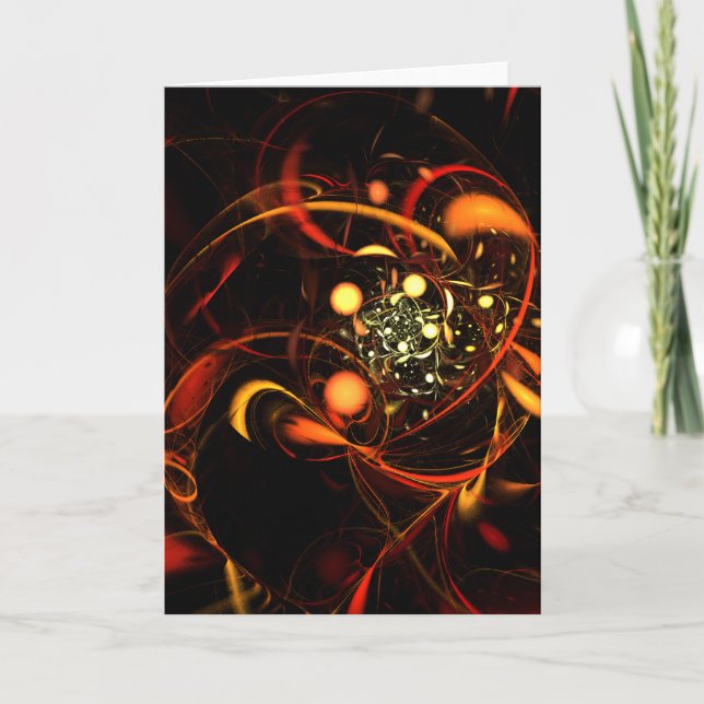 Tarjeta de saludo de arte Heartbeat Abstract (Anverso)