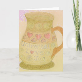 Tarjeta de saludo de arte Love Jug Fun