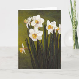 Tarjeta de saludo de arte "Narcissus" de primavera