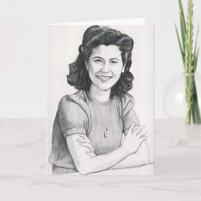 Tarjeta de saludo de arte original de mamá (Anverso)