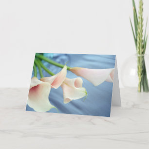 Tarjeta de saludo de Arte Silk Parade White Calla 