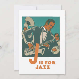Tarjeta de saludo de arte vanguardista Jazz Music 