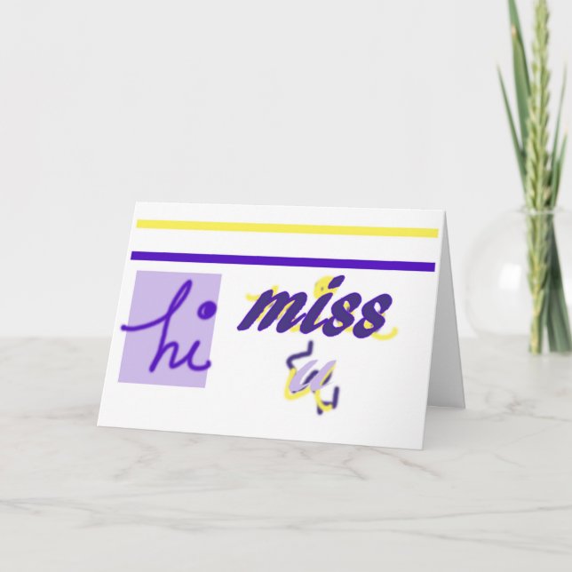 tarjeta de saludo de ausencia (Anverso)