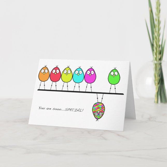 Tarjeta de saludo de aves 'especial' (Anverso)