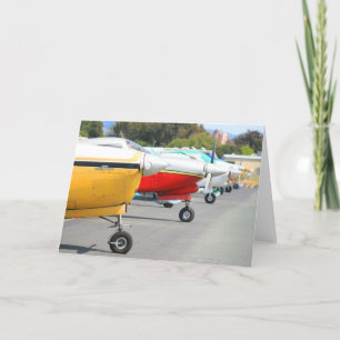 Tarjeta de saludo de aviones