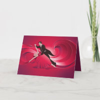 Tarjeta de saludo de bailarines de salón de baile