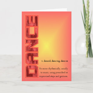 Tarjeta de saludo de baile