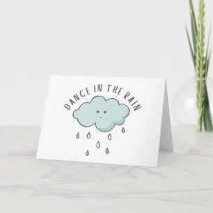 Tarjeta De Saludo De Baile En Lluvia