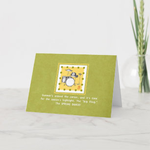 Tarjeta de saludo de baile Happy Spring Dance Set