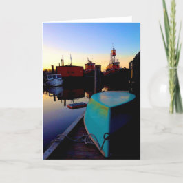 tarjeta de saludo de barcos brillantes